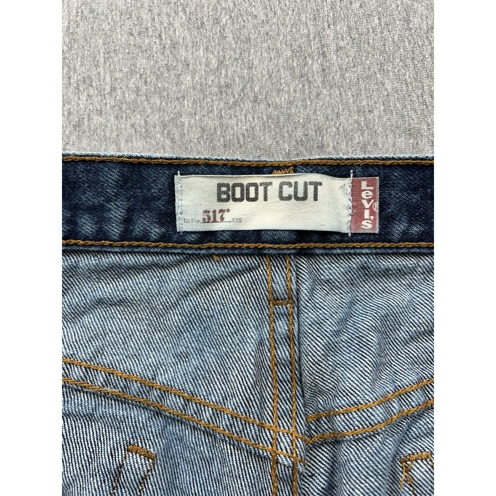 Levi's 517 Jeans Men's 38x32 Bootcut Dark Wash 100% Cotton Denim Pants - Picture 11 of 16